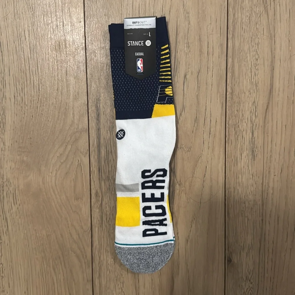 NWT Stance Indiana Pacers NBA Basketball Socks Men’s Large (9-13)